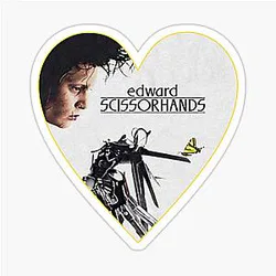 Edward Scissorhands Heart Sticker