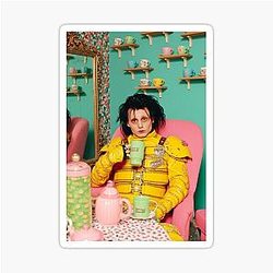 Tea with Edward Scissorhands Sticker