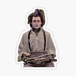 Edward Scissorhands with face sticker