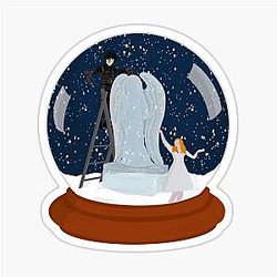 Edward Scissorhands Snowglobe Sticker