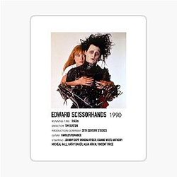 Edward Scissorhands Movie Poster Sticker