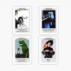 Edward Scissorhands Movie Sticker Set T Shirt