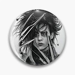Edward Scissorhands fan art pin