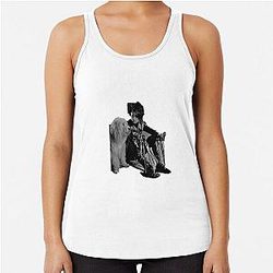 Edward Scissorhands and Dog Racerback Tank Top