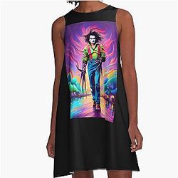 Johnny Depp Edward Scissorhands A-Line Dress