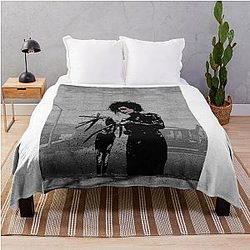 Edward Scissorhands funny haircuts Throw Blanket
