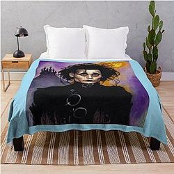 Anubisken Amun - Edward Scissorhands Throw Blanket