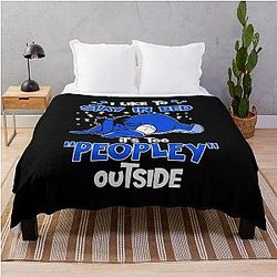 I Like to Stay in Bed Eeyore Throw Blanket