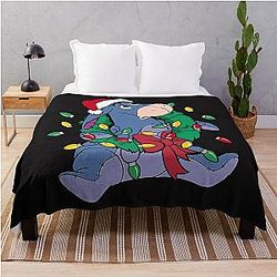 Eeyore Christmas Party Throw Blanket