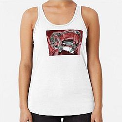 Eeyore in Glass Racerback Tank Top