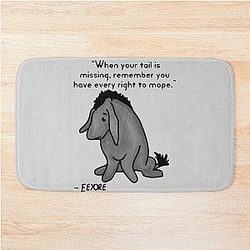 Sad Eeyore Quote Bath Mat