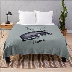 Eeyore Quote Throw Blanket