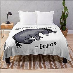Sad Eeyore Throw Blanket