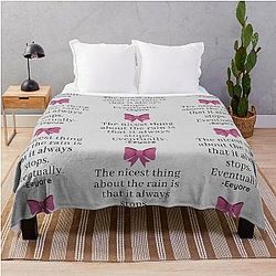 Eeyore Rain Quote Throw Blanket