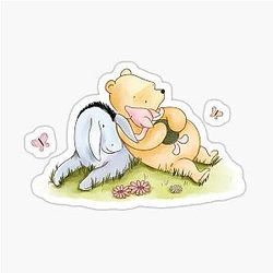 Pooh Bear and Eeyore Baby Nursery Sticker