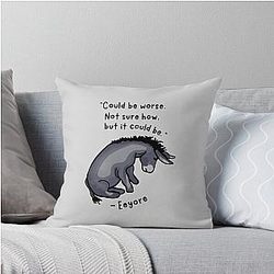 Sad Eeyore Quote Throw Pillow