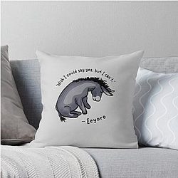 Sad Eeyore Quote Throw Pillow