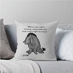 Sad Eeyore Quote Throw Pillow