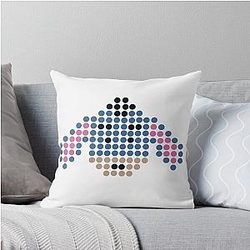 Pixel Eeyore Throw Pillow
