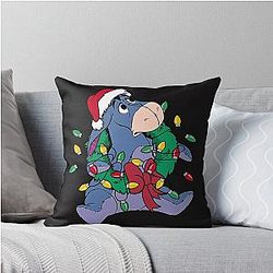 Eeyore Christmas Party Throw Pillow