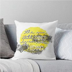 the sun still shines eeyore quote throw pillow