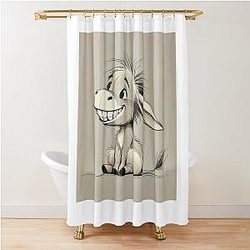 Drawing of Eeyore Cartoon Shower Curtain
