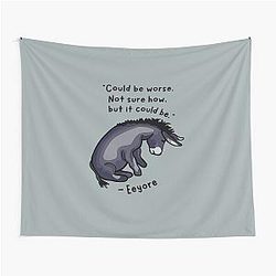Sad Eeyore Quote Tapestry