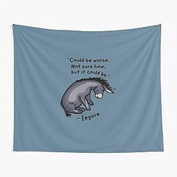 Sad Eeyore Quote Tapestry