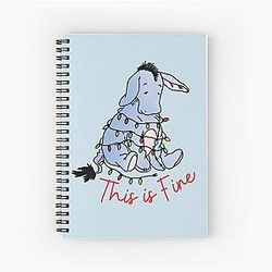 Christmas Spirit Funny Classic Winnie the Pooh Eeyore This Spiral Notebook