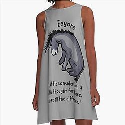Eeyore Quote About Kindness A Line Dress