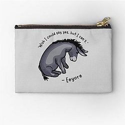 Eeyore Sad Quote Zipper Pouch