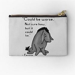 Sad Eeyore Quote Pouch