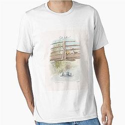 Eeyore in Water Pooh Roo Rabbit and Piglet on Bridge Essential T-Shirt