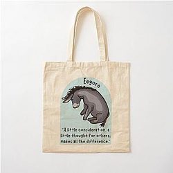 Eeyore Quote Kindness Cotton Tote Bag
