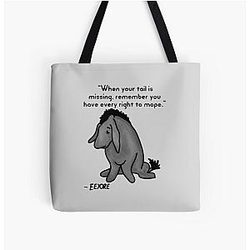 Sad Eeyore Quote Tote Bag