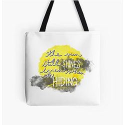 The sun still shines Eeyore quote tote bag.