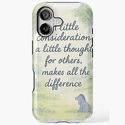A Little Consideration Eeyore Quote Thoughtful Kindness Design iPhone Case