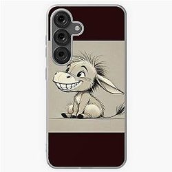 Drawing of Happy Eeyore Cartoon Smile Samsung Galaxy Soft Case