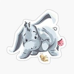 Baby Eeyore Meets a Friend Sticker