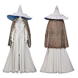 Adult Ranni Elden Ring Witch Cosplay Renaissance Dress Witch Hat Fur Cloak