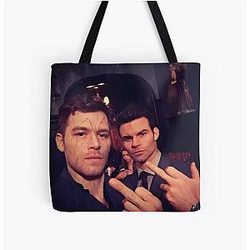 Funny Klaus and Elijah Mikaelson Meme All Over Print Tote Bag