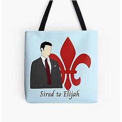 Elijah Mikaelson Sired to Fleur de Lis The Originals All Over Print Tote Bag