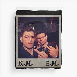Funny Klaus Mikaelson and Elijah Mikaelson Meme Duvet Cover