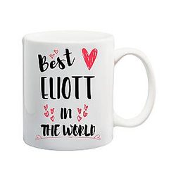 Personalized Name Mug, Custom Name Eliott in the World Mug, 11oz White Mug