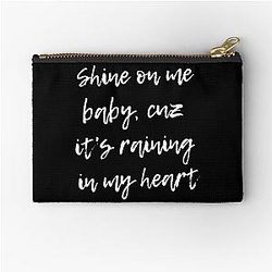Elliot Smith tshirt Shine On Me Baby It's Raining In My Heart Zipper Pouch