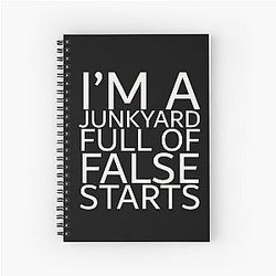 Elliot Smith T-Shirt: I'm a Junkyard Full of False Starts Spiral Notebook