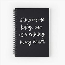 Elliot Smith T-Shirt Shine On Me Baby It's Raining In My Heart Spiral Notebook