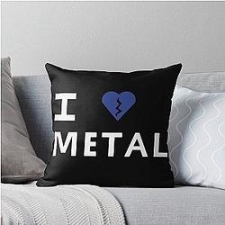 I love Eliot Smith Black Throw Pillow