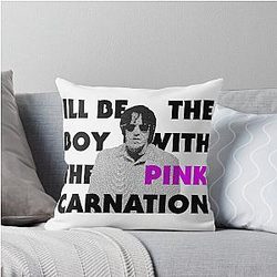 Elliot Smith Pink Carnations Throw Pillow