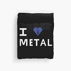 I Love Metal Elliot Smith Black Duvet Cover